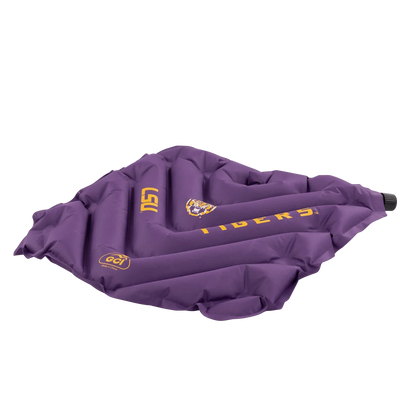 Side angle of V Seat with LSU Tigers print.