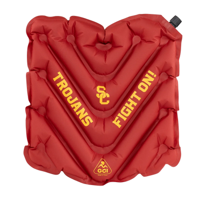 Front angle of V Seat with USC Trojans print.