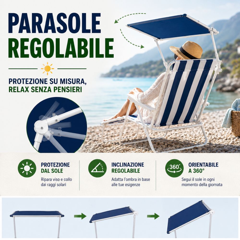 La Sedia Reclinabile con Visiera Parasole