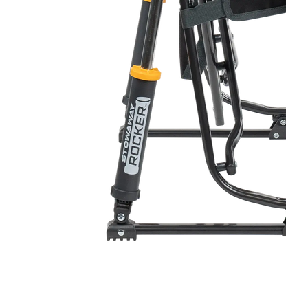 Spring-Action shocks on the Tailgater Dark Charcoal Stowaway Rocker. 