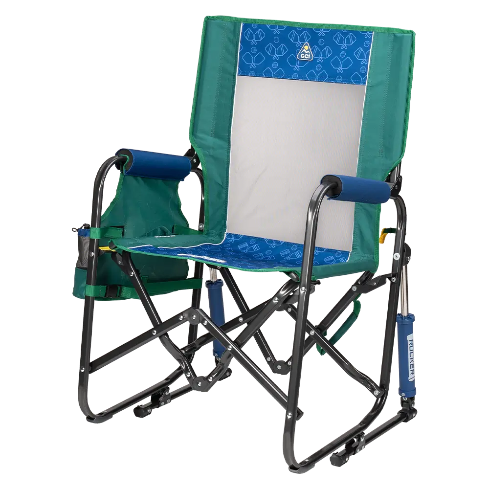 The front left side angle of the Pickleball Stowaway Rocker. 