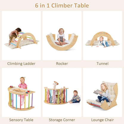 Jouets d’escalade Montessori 6 en 1 pour tout-petits