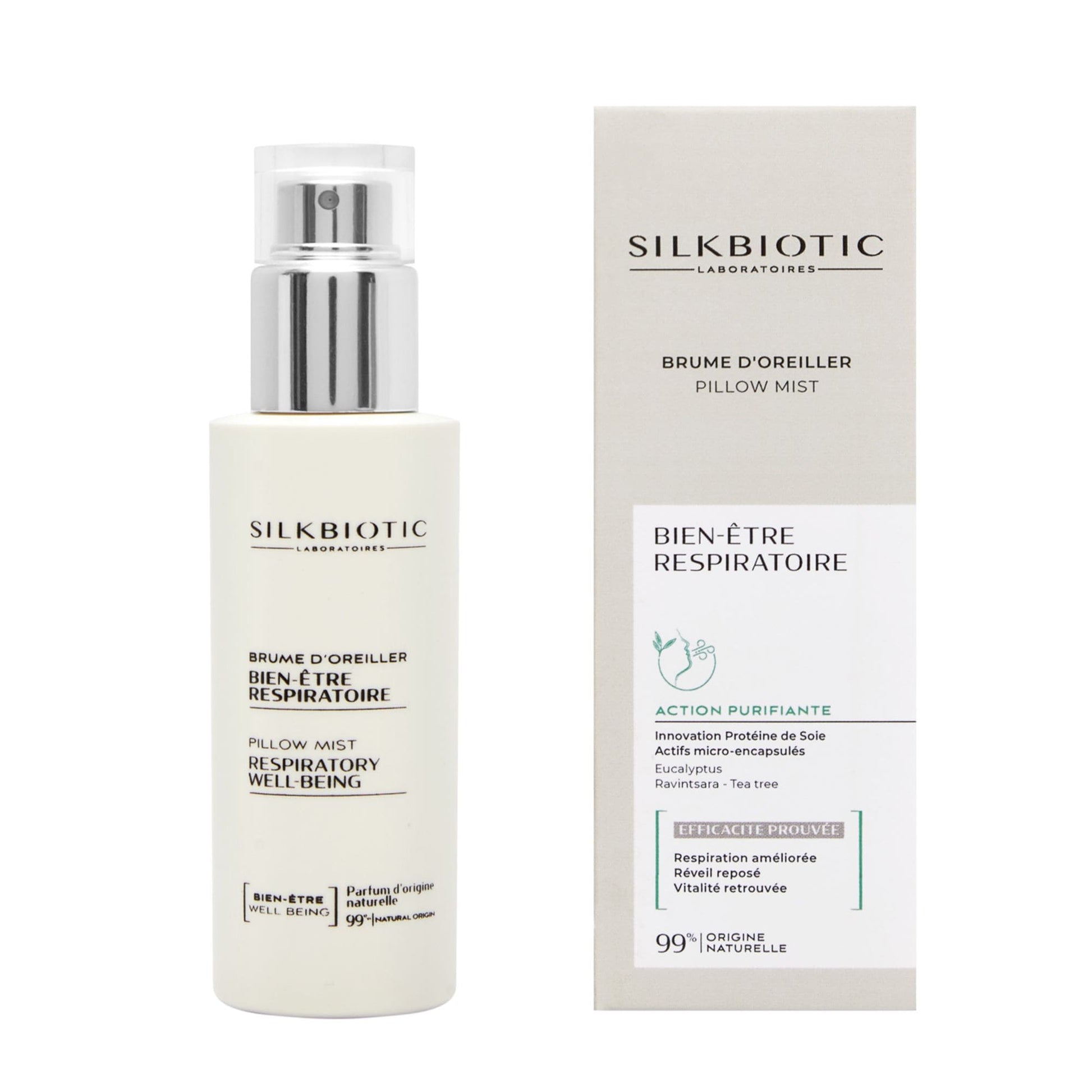 Brume d'oreiller Bien-être respiratoire – 50ml – SILKBIOTIC