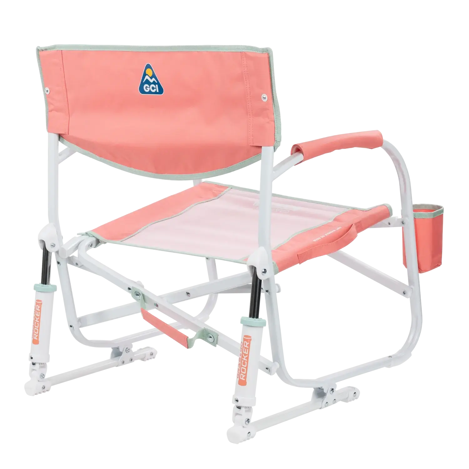 Grab & Go Rocker, Coral, Back Right