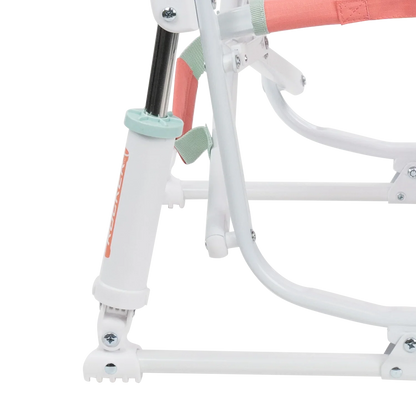 Grab & Go Rocker, Coral, Shock Side Angle