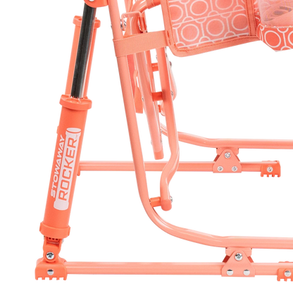 Spring-Action shocks on the Coral Mosaic Stowaway Rocker. 